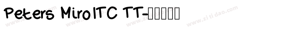 Peters MiroITC TT字体转换